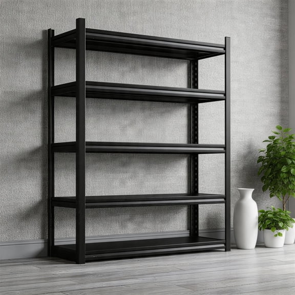 4-Tier Adjustable Kitchen Storage Rack, 54"Heavy Duty Metal Baker's Rack, Rust-Resistant Microwave Stand, Freestanding Shelving Unit, 2500lb, Quick Assembly, Ideal  for Pantry Kitchen Office