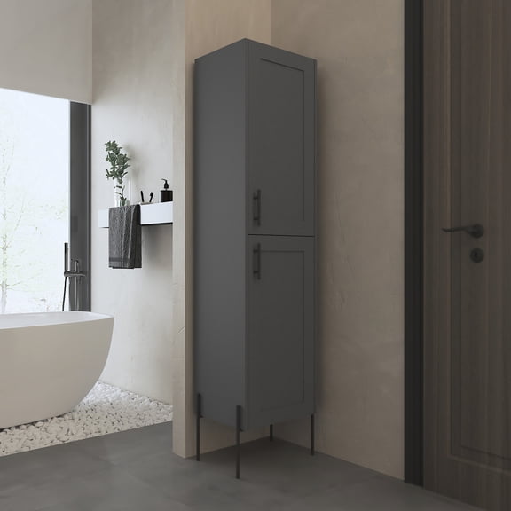 Slim Profile, 4 Spacious Shelves | Space-Saving, Perfect for Extra Storage