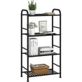thumbnail image 1 of 4-Tier Adjustable Shelving Unit, Heavy Duty Storage Rack Organizer Metal Corner Shelf for Kitchen Living Room Laundry Pantry Bathroom (Black, 4 Tier), 1 of 13