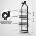 thumbnail image 1 of 4-Tier Adjustable Shower Caddy Hanging Organizer, Rust-Resistant Stainless Steel Bathroom Storage Rack with Anti-Swing Design for Shampoo and Lotion, 1 of 6