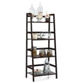 thumbnail image 1 of 4-Tier Bamboo Plant Stand, Multifunctional Freestanding Rack with Guardrails, Display Shelf for Living Room Balcony (Coffee), 1 of 6