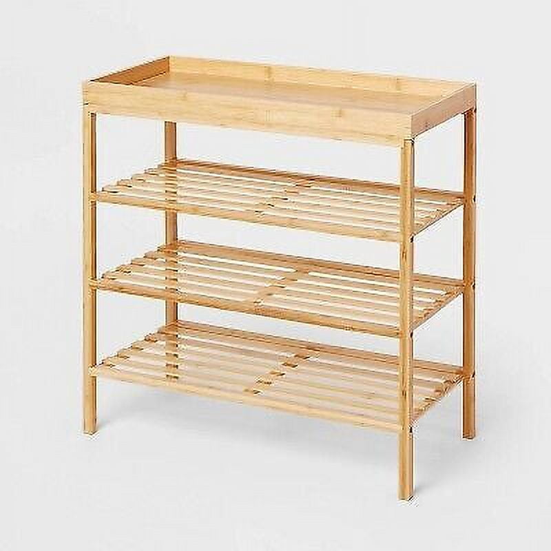 4 Tier Bamboo Shoe Rack Brightroom