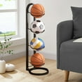 thumbnail image 1 of 4-Tier Basketball Stand Storage Rack, Portable Durable Ball Storage Holder, Indoor Removable Vertical Display Stand for Ball, Basketball Stand, Ball Frame, 1 of 7