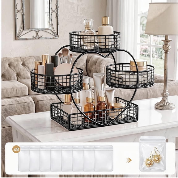 4-Tier Bathroom Counter Shelf Makeup Organizer