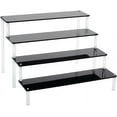 thumbnail image 1 of 4-Tier Black Acrylic Display Riser Transparent Acrylic Stand for Crafts Cosmetic Showing Display Collection, 1 of 9