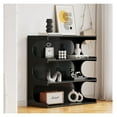 thumbnail image 1 of 4-Tier Book Shelf & Coffee Table, Black Minimalist Storage Shelves - Living Room, Bedroom, Entryway, Multifunctional Furniture as picture, 1 of 9