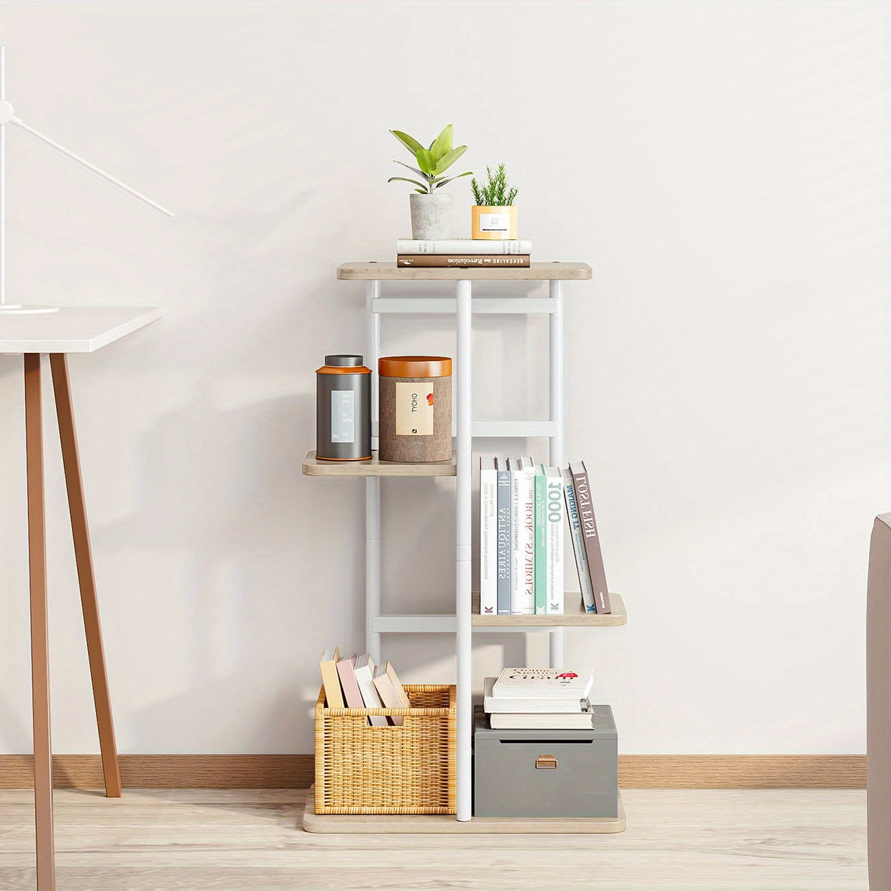 [4-Tier Bookshelf] 4-Tier Bookshelf | Indoor Storage Display Rack for ...