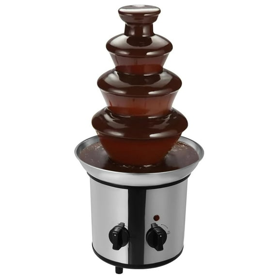 4 Tier Chocolate Fountain Party Fountain, Stainless Steel Electric Chocolate Fondue Fountain Machine for Birthday Party Wedding