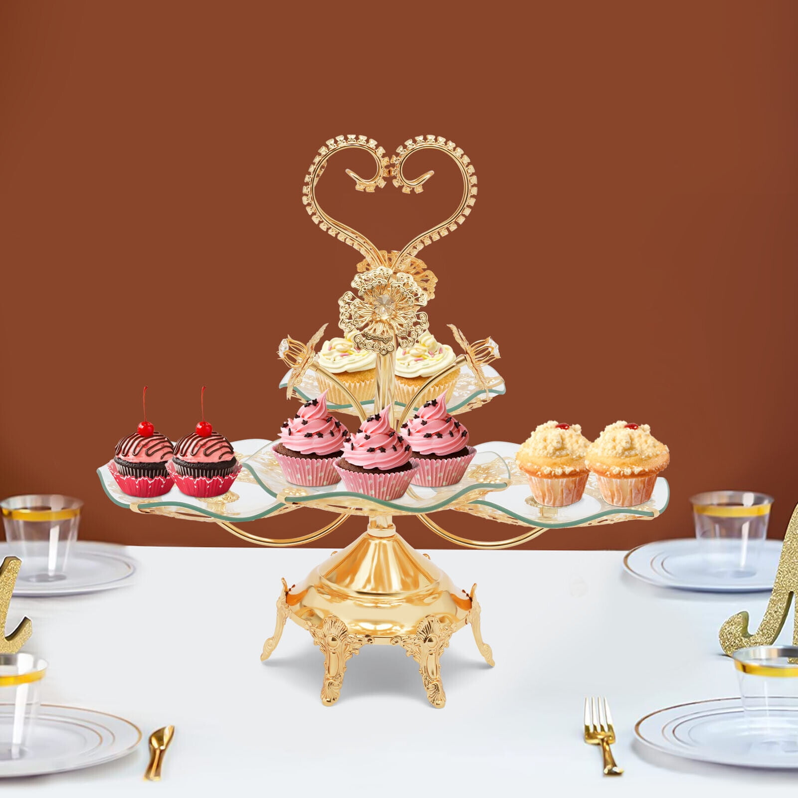 4-Tier Classical Style Cake Stand Wedding Cupcake Dessert Holder ...