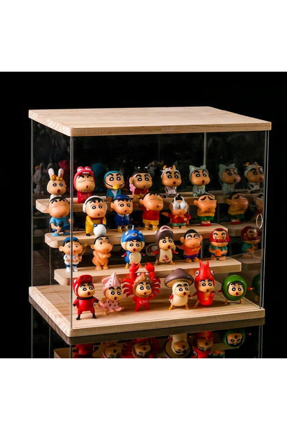 4-Tier Clear Acrylic Display Case Box Showcase Collectibles Display Shelf Dustproof Collection & Retail Display Box Shelf Stand