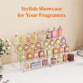 thumbnail image 1 of Lifewit 4 Tier Clear Display Risers Stand with Decorative Fences, Plastic Perfume Organizer, Display for Figures, Cupcake, Dessert, Desktop Stand for Organization and Decor, 2 pack, 12inch, 1 of 9