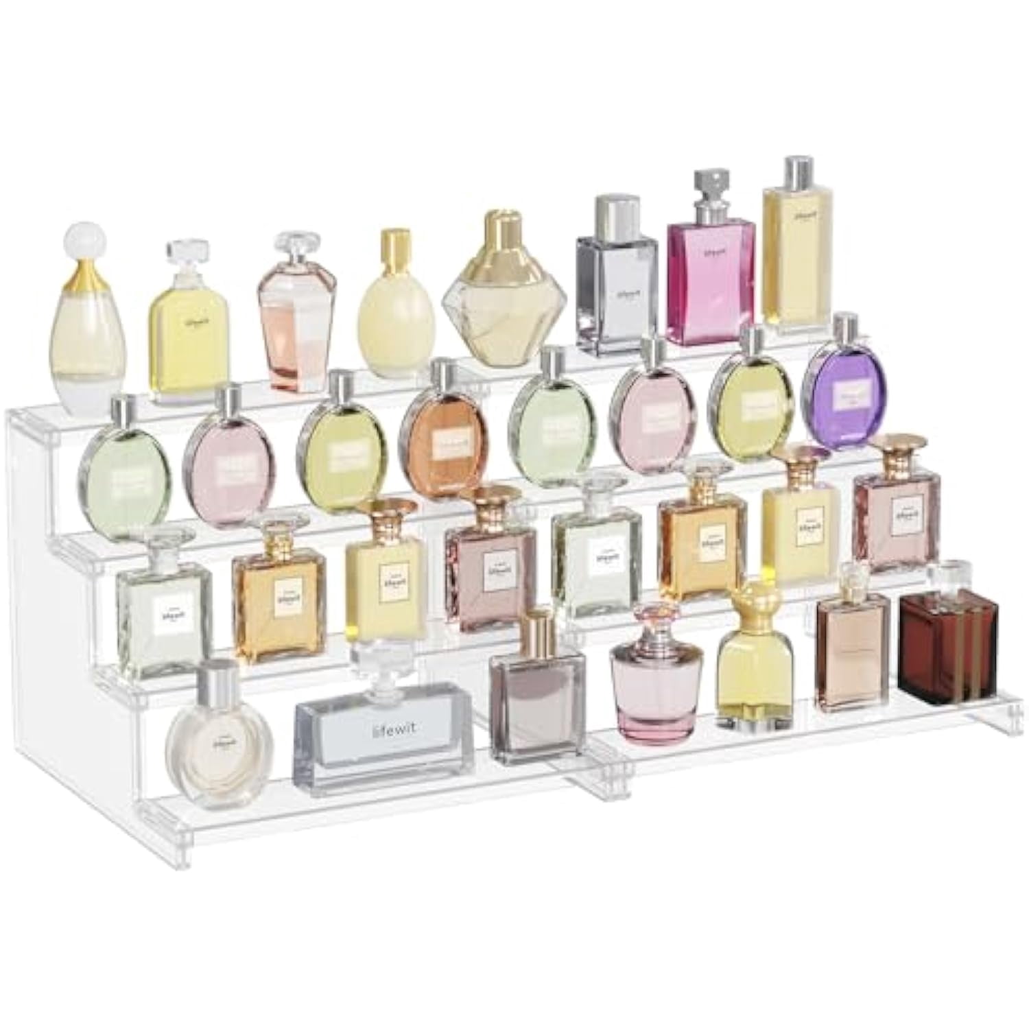 4 Tier Clear Display Risers Stand, Plastic Risers for Display, Plastic ...