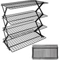 thumbnail image 1 of 4 Tier Collapsible Cooling Rack, 3 Adjustable Setting Design Wire Baking Rack Stackable Cookies Bread Cooling Racks for Cooking and Baking, Roasting, Drying, Bakers, 1 of 8