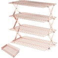 4 Tier Collapsible Cooling Rack - 3 Setting Design, Adjustable ...