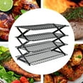 thumbnail image 1 of 4-Tier Collapsible Cooling Rack Adjustable 3 Setting Design Stackable Cooling, 1 of 12