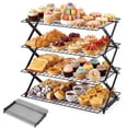 thumbnail image 1 of Behome 4-Tier Collapsible Cooling Rack, 3 Setting Design Stackable Baking Rack, Dishwasher Safe Cooling Racks for Cooking, Baking, Roasting & Grilling, 1 of 8