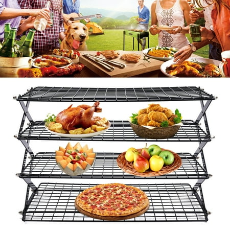 Cooling Rack Gourmet Baking Cookie Cake Display Rack Food Storage Rack 4-Tier