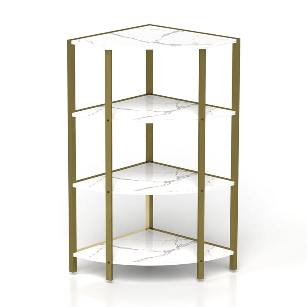 4 Tier Corner Shelf31 Inch RusticCorner Bookshelf Storage Standing