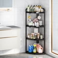 thumbnail image 1 of 4 Tier Corner Shower Shelf Organizer Stand Adjustable Bathroom Storage Rack Plastic Floor Caddy for Bathroom Shower (1 Piece), 1 of 6