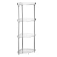 thumbnail image 1 of 4-Tier Corner Storage Organizing Caddy Stand for Bathroom Vanity Countertops Free Standing 2 Shelves Clear, 1 of 7