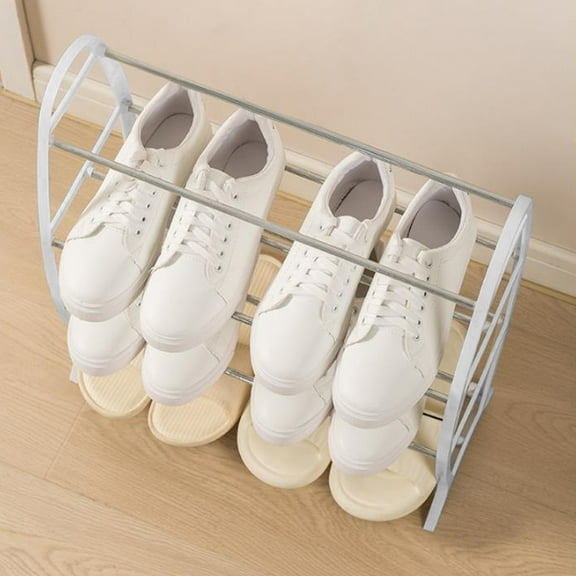 4-Tier Cute Shoe Rack for Entryway Shoe Stands, Shoe Rack Front Door Entrance, Multilayer Shoe Rack Entry Way Shoe Rack,White