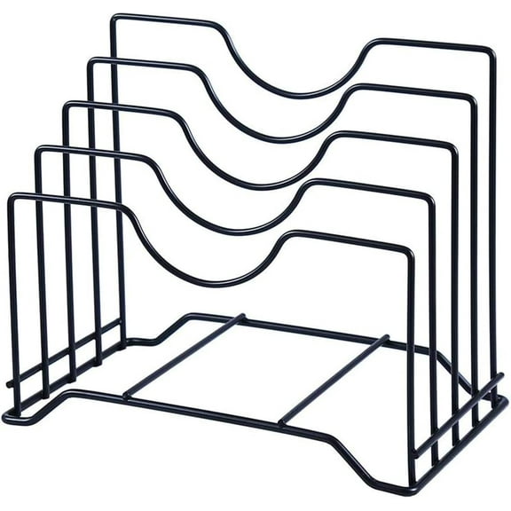 4-Tier Cutting Board Holder, Kitchen Cabinet Organizer Holder, Space-Saving Kitchen Storage for Cutting Boards, Bakeware, Trays,Thin Pans and Cookbooks, Baking Sheets Organizer