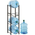 thumbnail image 1 of 4 Tier Dark Brown Water Cooler Jug Rack, 5 Gallon Water Jug Holder Heavy Duty Storage Rack, 1 of 7