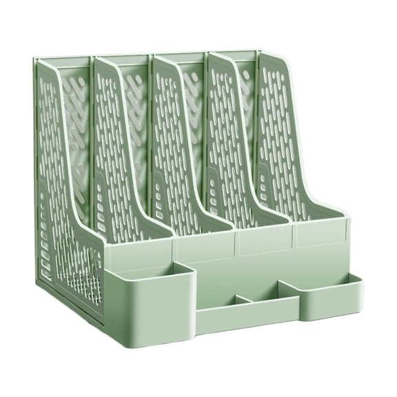4 Tier Desk File Organizer, With Detachable Pen Holder, Multi Compartment Sorter, For Office Campus Home, Desktop Document Storage Rack