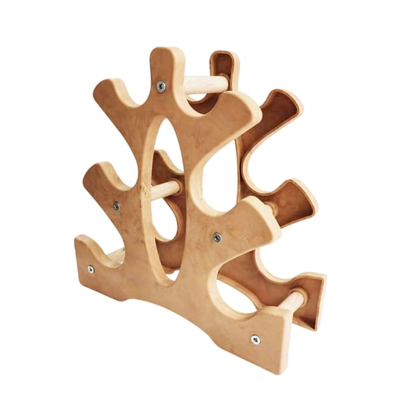 Fitness & Yoga 4 Tier Dumbbell Rack for Home Gym Space Saving Coral Shape Weight Storage Stand for Neoprene Dumbbells and Hand Weights Grain finish
