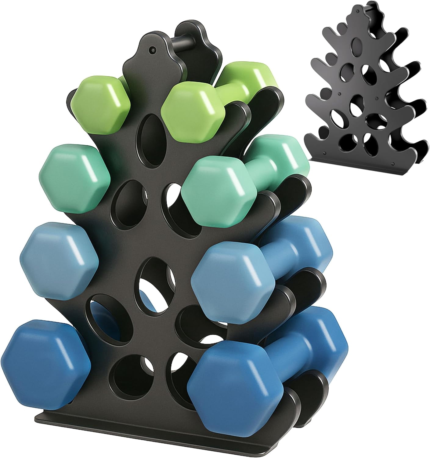 4-Tier Dumbbell Rack Only Weight Racks For Free Weights Dumbbell Tower (No Dumbbells Rack Only)