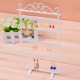 thumbnail image 1 of 4-Tier Earrings Ear Studs Display Rack,11.8inx6.5in Earring Stand Jewelry Holder Organizer 48 Holes Jewelry Display Rack for Women Girls Gift Hanging Earring Holders, 1 of 8