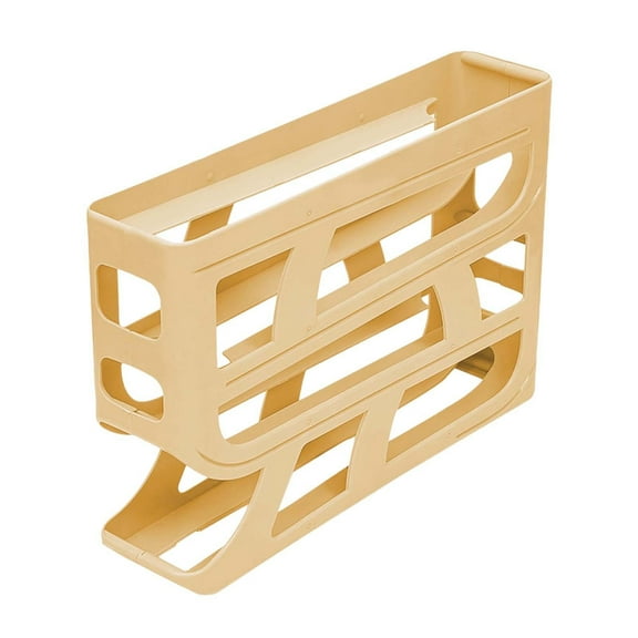 4-Tier Egg Holder - Auto Rolling, Space Saving, PP Material, Holds 30 Eggs - for Refrigerator Storage