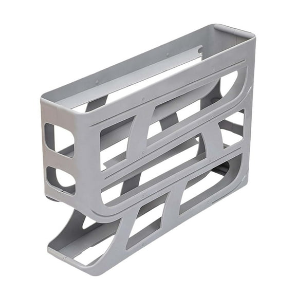 4-Tier Egg Holder - Auto Rolling, Space Saving, PP Material, Holds 30 Eggs - for Refrigerator Storage