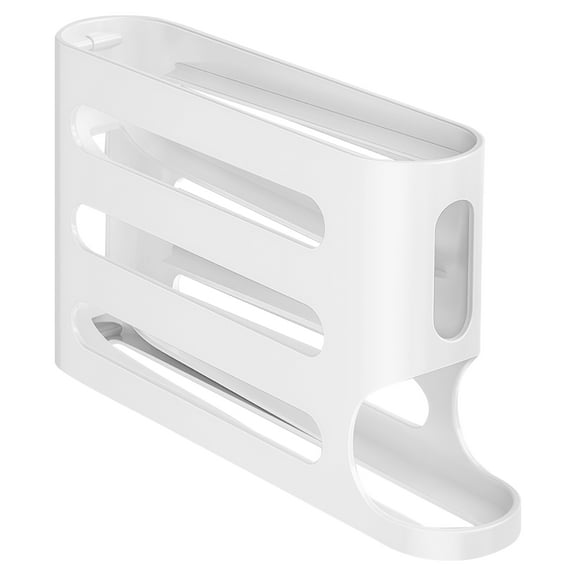 4-Tier Egg Holder for Fridge, Automatic Rolling Egg Dispenser for Refrigerator Shelf and Side Door, 30 Egg Storage Container, Space-Saving Egg Organizer for Kitchen Countertop