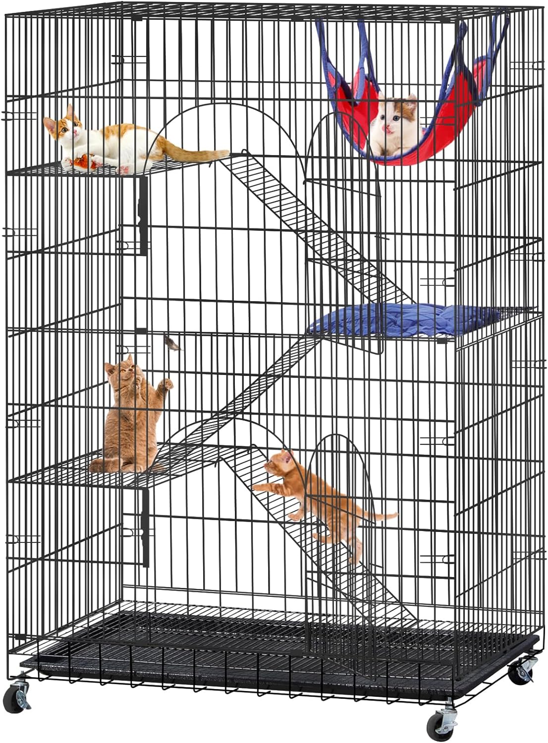 Kittywalk, Deck and Patio, Outdoor Cat Enclosure, Green, 72in