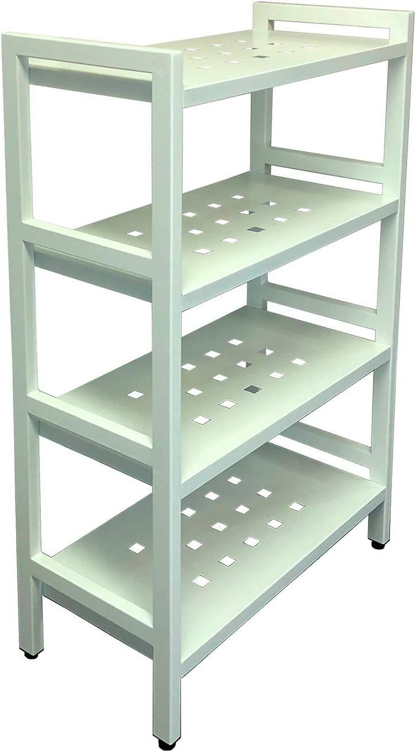 4-Tier Free Standing Rectangular Bathroom Utility Storage Shelf Rack ...