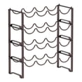 thumbnail image 1 of 4 Tier Fuleadture Stackable Wine Rack(Bronze), 1 of 7