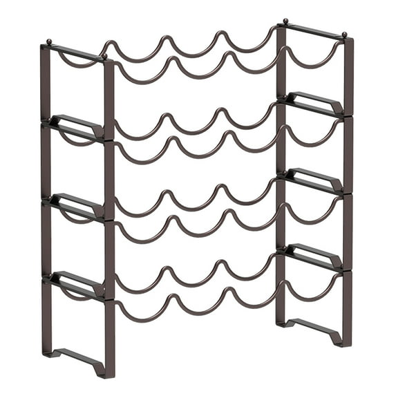 4 Tier Fuleadture Stackable Wine Rack(Bronze)