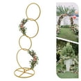 thumbnail image 1 of 4 Tier Gold Wedding Round Hoop Backdrop-Stand,Aisle Decor, Table Centerpiece,Stage Display Photography Background, 1 of 10