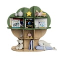 thumbnail image 1 of 4-Tier Green Tree Kids Bookshelf – Durable Wooden Book & Toy Organizer for Nursery, Playroom, Bedroom, Classroom – Perfect Gift for Boys & Girls!, 1 of 9