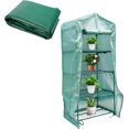 4 Tier Greenhouse Replacement Cover with RollUp Zipper DoorPE Plant
