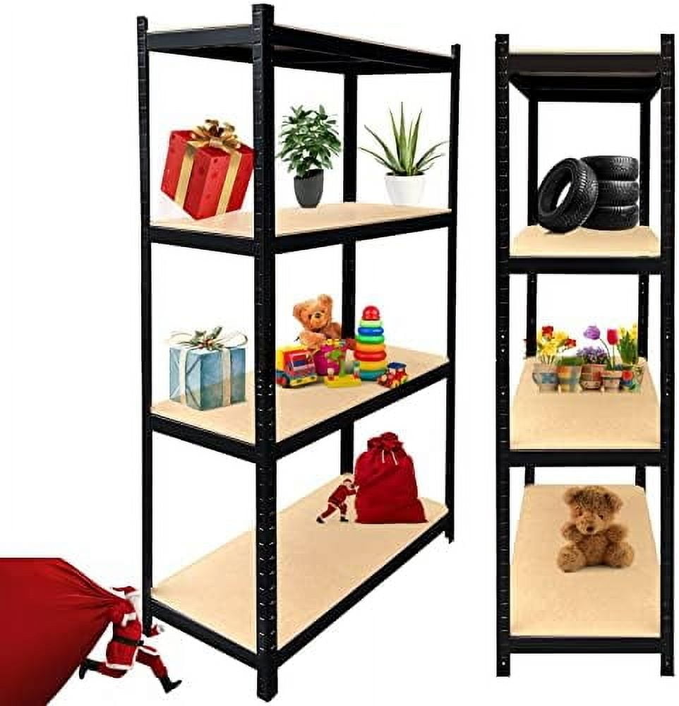 4 Tier Heavy Duty Metal Shelving Racking Unit, Multifunctional Steel ...