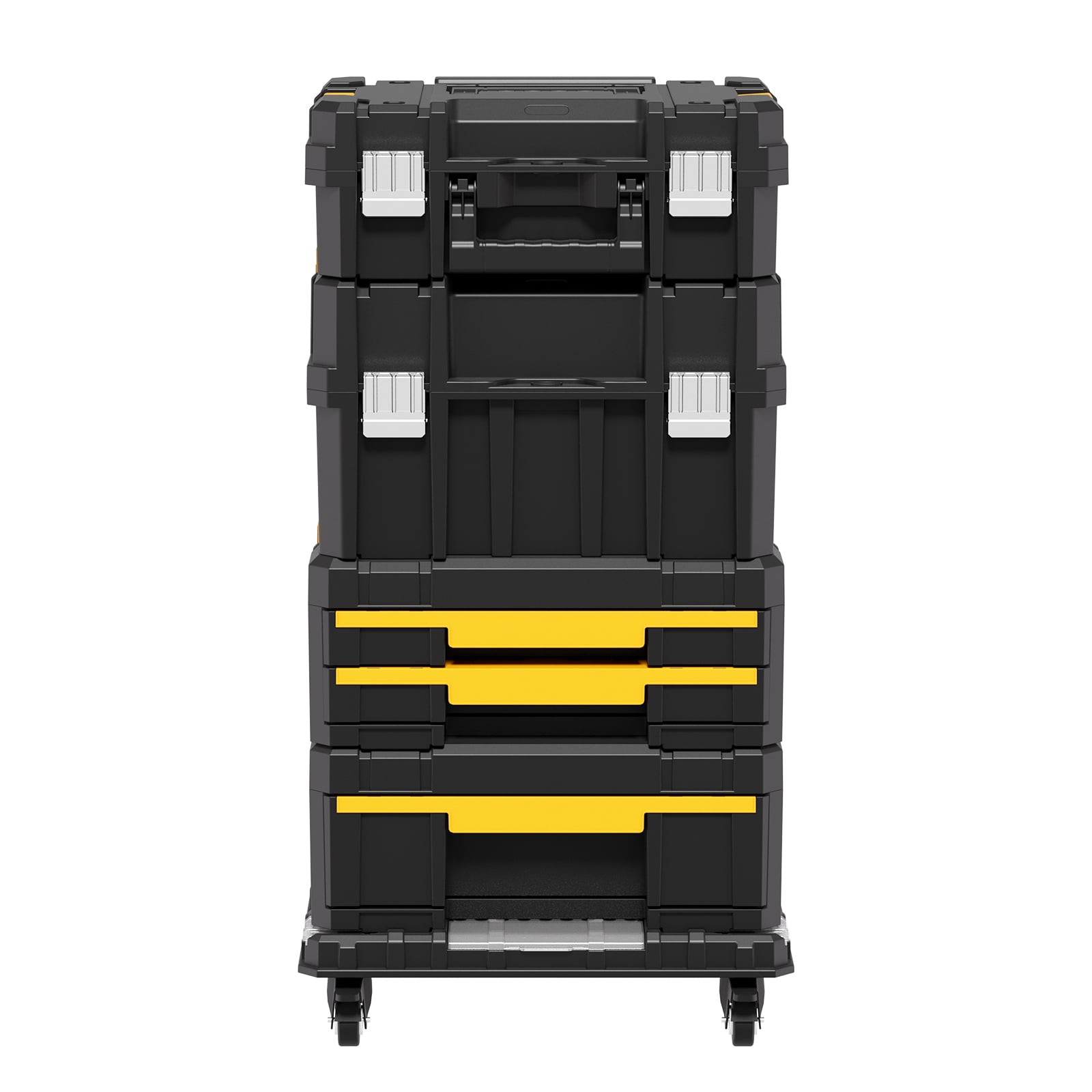4 Tier Heavy Duty Rolling Tool Box, Stackable Modular Tool Storage ...