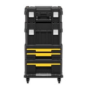 4 Tier Heavy Duty Rolling Tool Box, Stackable Modular Tool Storage Organizer System with Drawers for Garage Workshop
