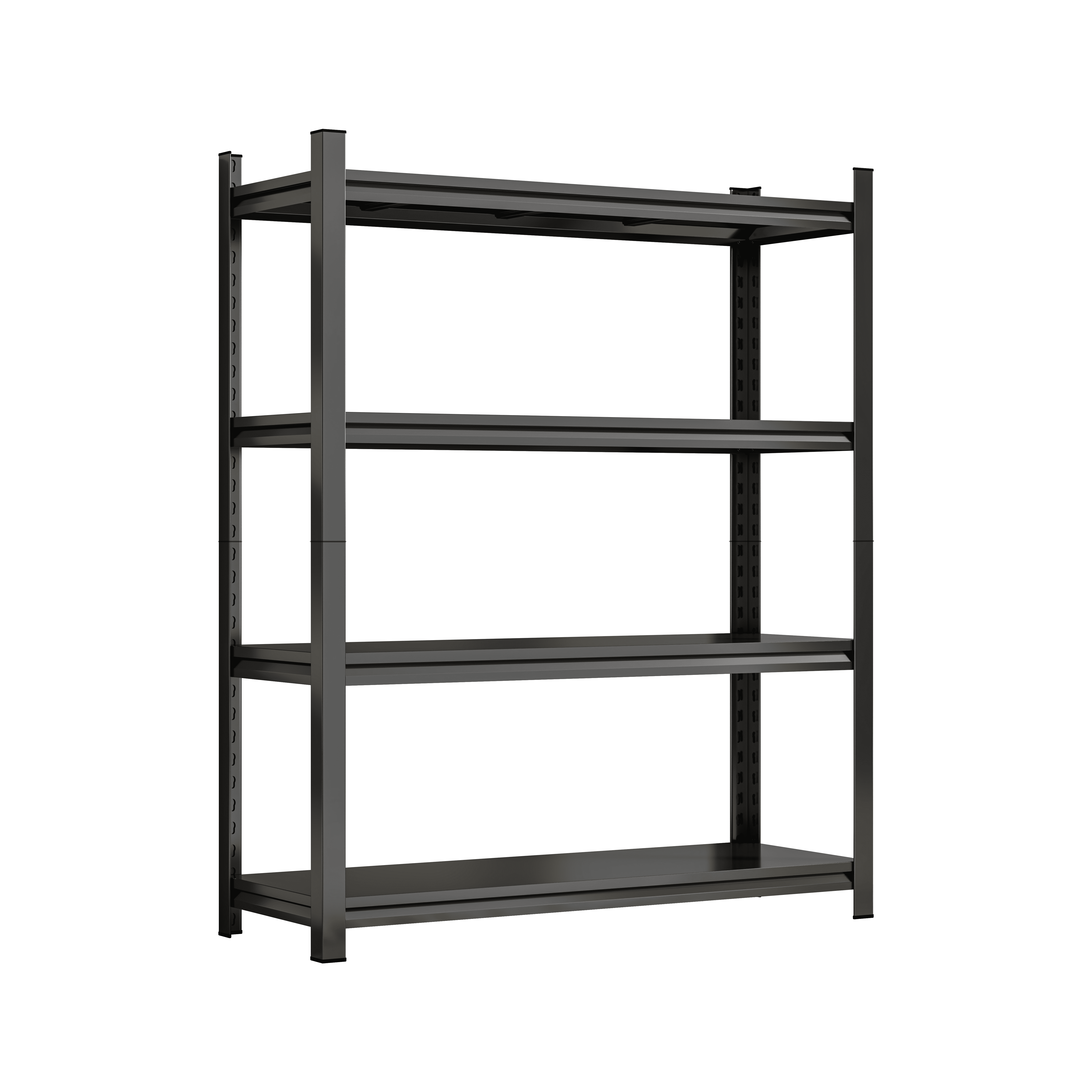 4-Tier Height-Adjustable Metal Storage Rack, Vertical Organizer ...