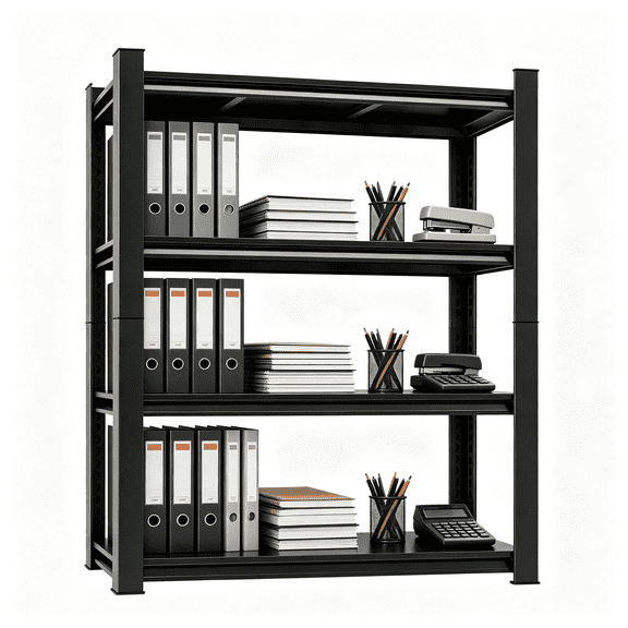 4-Tier Industrial Baker's Rack, 44"H Utilitily Kitchen Storage, Heavy Duty Metal Shelf, Rust-Resistant, Adjustable Microwave Stand, 2500lb, Sturdy Wrapped Column, Ideal for Baking, Coffee Bar, Home