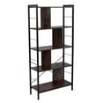 thumbnail image 1 of 4 Tier Industrial Bookshelf, Floor Standing Storage Rack in Living Room Office Study, Large Storage Space, Simple Assembly, Stable Steel Frame, Rustic Brown, 1 of 6