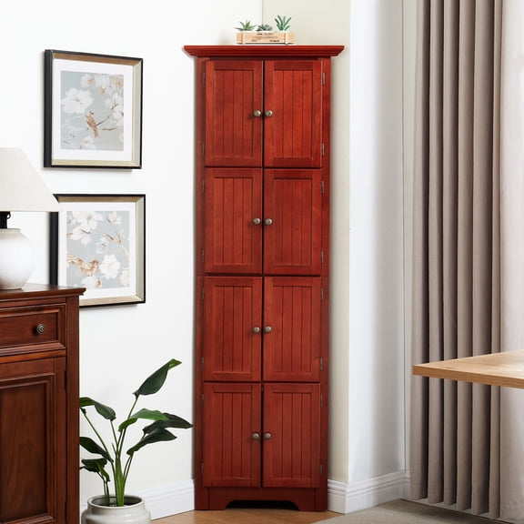 4-Tier Kitchen Cabinet with Metal Handles / Convenient Access to Essentials