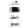thumbnail image 1 of 4-Tier Kitchen Microwave Storage Rack Oven Stand White, 1 of 5