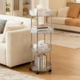 thumbnail image 1 of 4-Tier Kitchen Storage Cart with Wheels, Movable Storage Rack for Bathroom and Living Room, Multi-Layer Organizer Shelf, Rolling Utility Trolley, 1 of 6